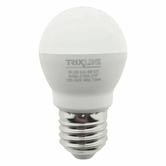 Trixline 8W E27 G45 2700K LED izzó 640lm meleg fehér Trixline 8W E27 G45 2700K LED izzó 640lm meleg fehér