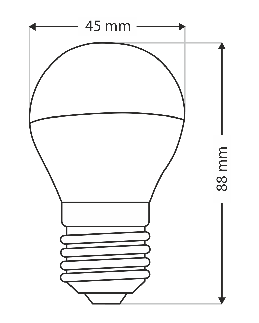 Trixline 8W E27 G45 2700K LED izzó 640lm meleg fehér Trixline 8W E27 G45 2700K LED izzó 640lm meleg fehér