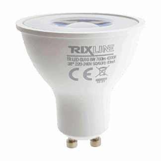 Trixline 8W GU10 700lm 4200K semleges fehér Trixline 8W GU10 700lm 4200K semleges fehér