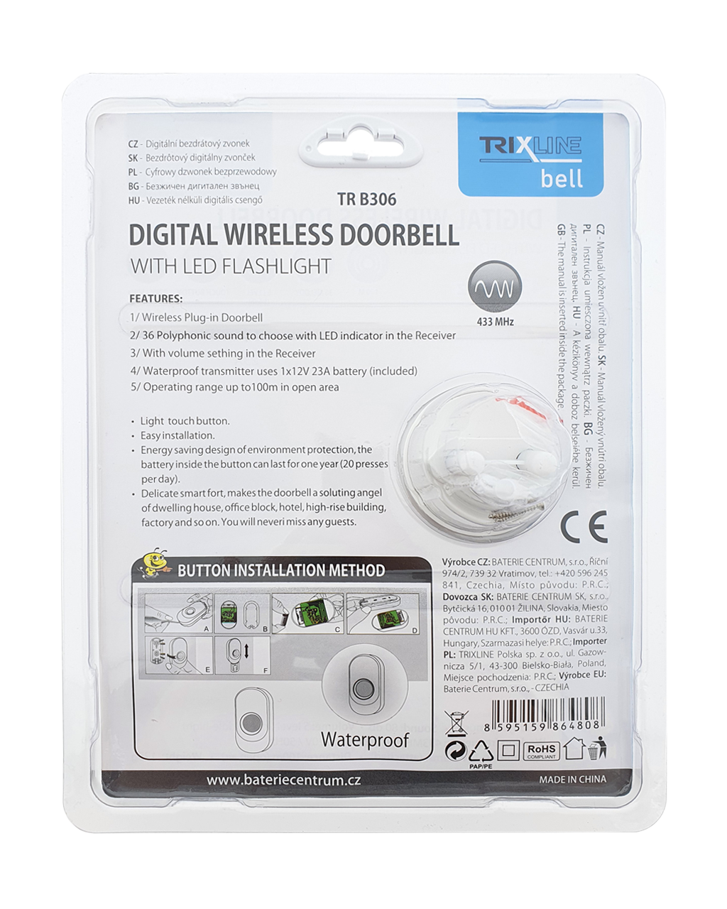 Trixline BELL TR B306 kábel Trixline BELL TR B306 kábel