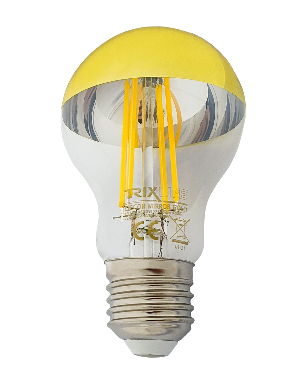 Trixline DEKOR TÜKÖR A60, 8W ARANY Trixline DEKOR TÜKÖR A60, 8W ARANY