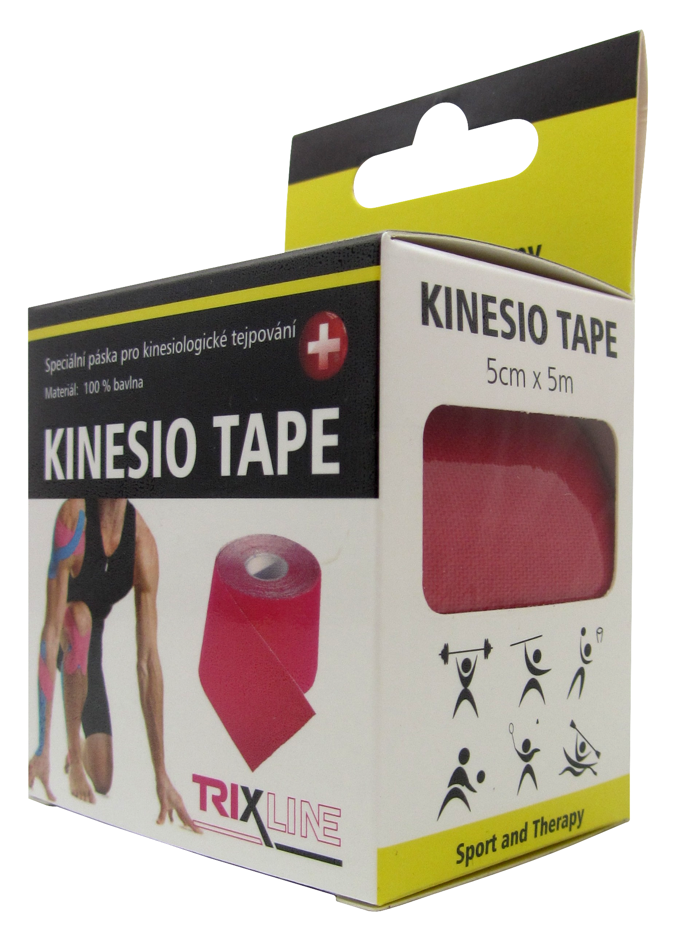 Trixline KINESIO szalag 5cm x 5m pyros Trixline KINESIO szalag 5cm x 5m pyros