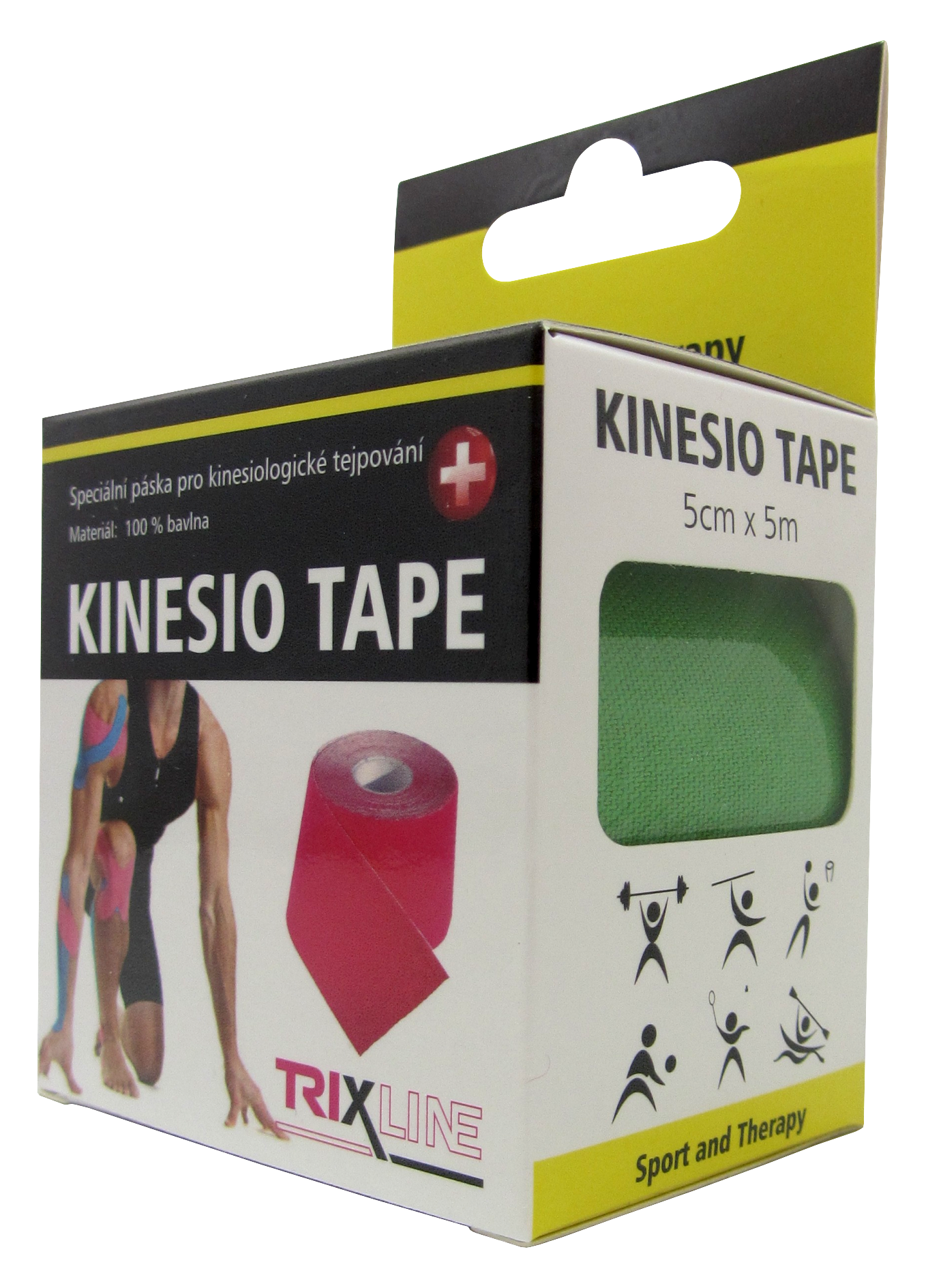 Trixline KINESIO szalag 5cm x 5m zöld Trixline KINESIO szalag 5cm x 5m zöld