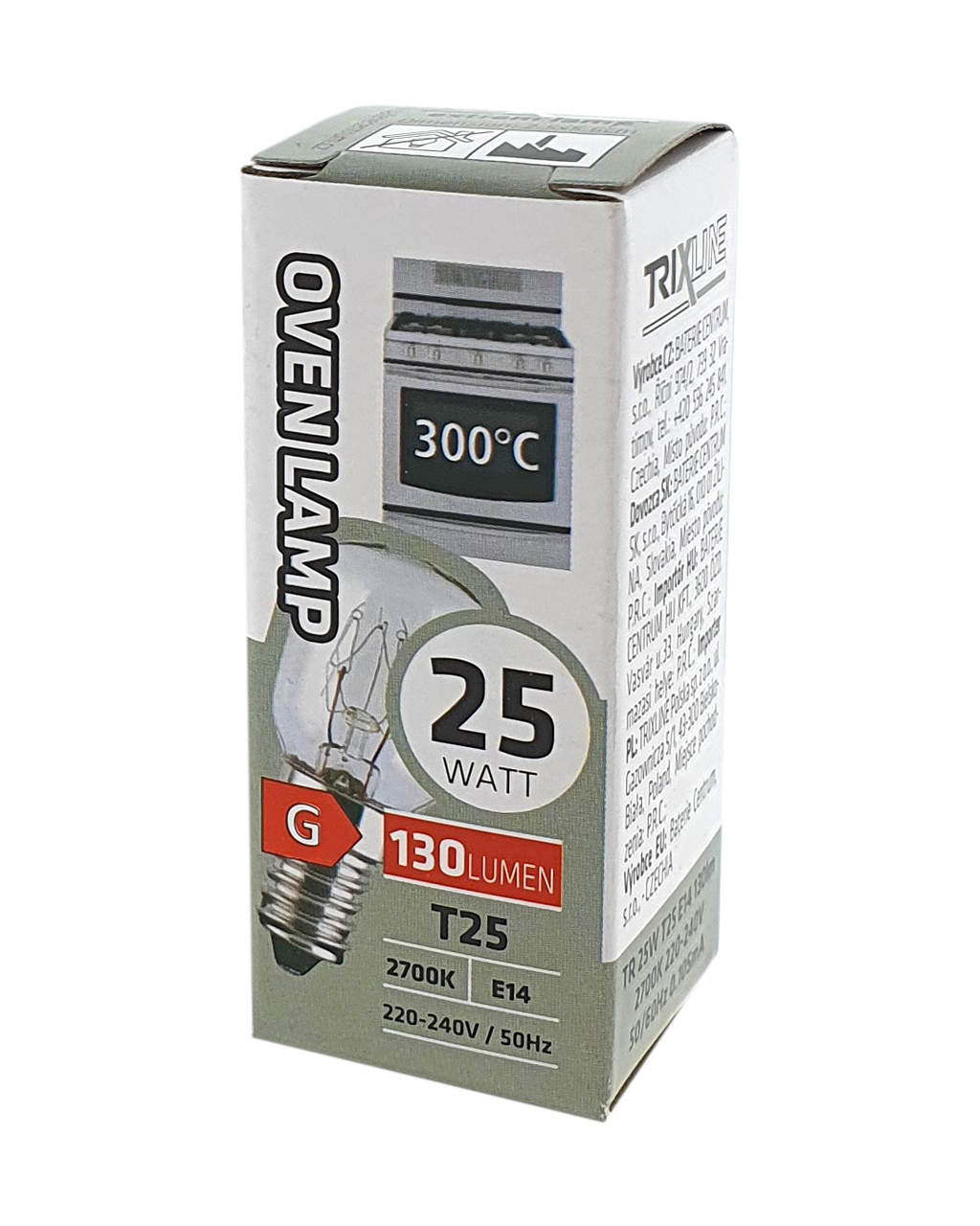 Trixline special izzó 25W/130lm/T25/E14/2700K 300°C Trixline special izzó 25W/130lm/T25/E14/2700K 300°C