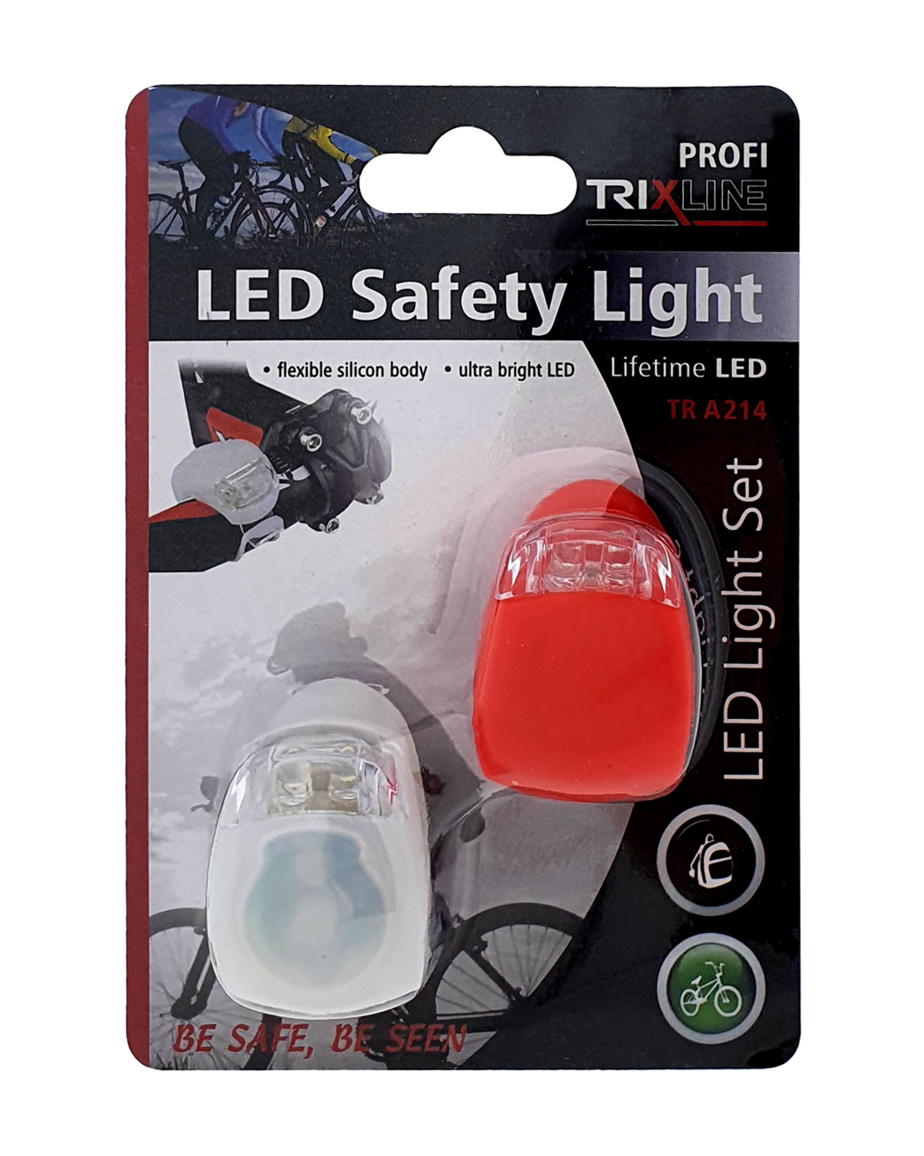 TRIXLINE TR A214 LED kerékpár biztonsági lámpa szett TRIXLINE TR A214 LED kerékpár biztonsági lámpa szett