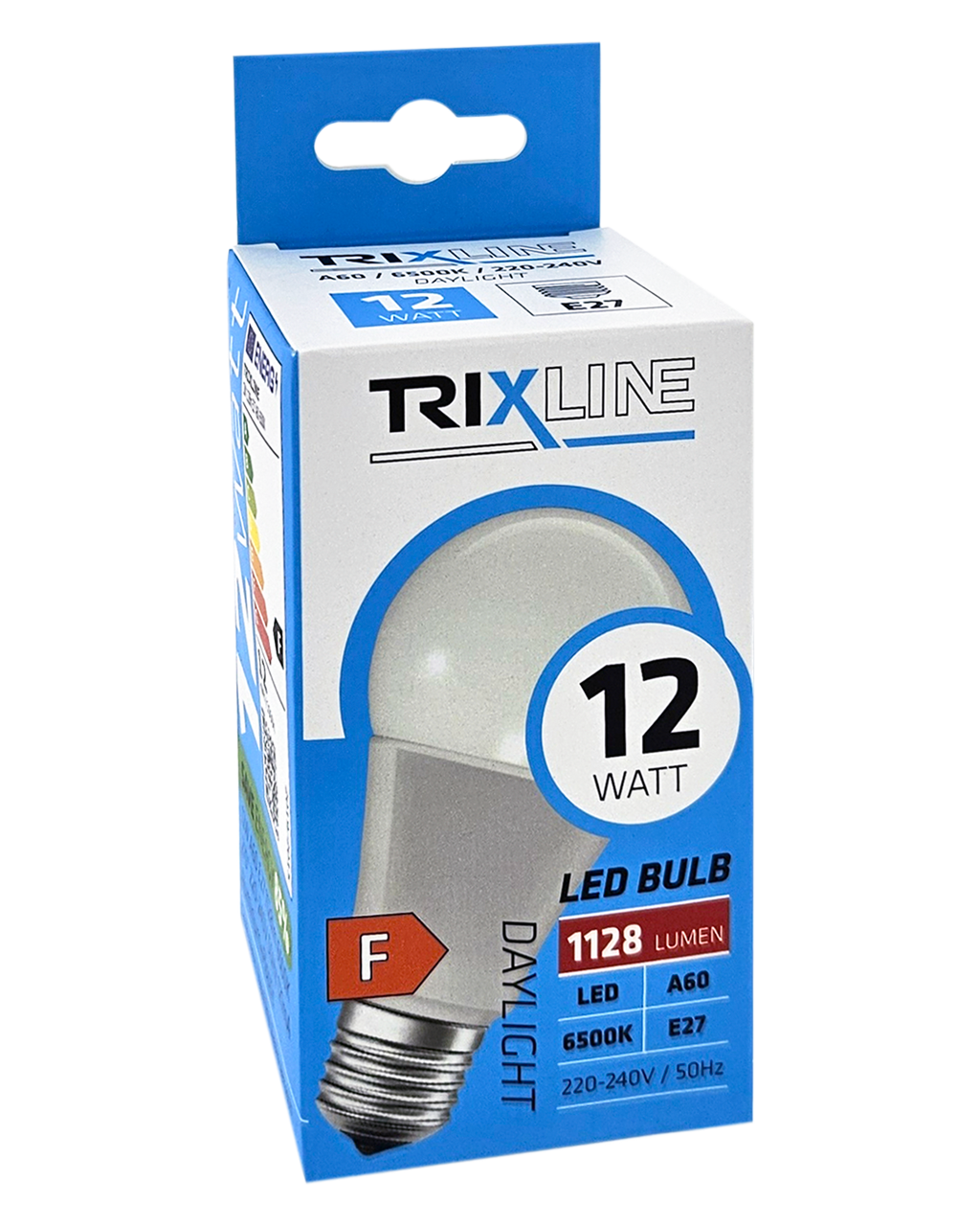 Trixline12W E27 A60 6500K 1128lm magas fehér LED izzó Trixline12W E27 A60 6500K 1128lm magas fehér LED izzó
