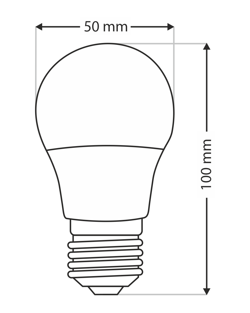 Trixline8W E27 A50 2700K 720lm meleg fehér LED izzó Trixline8W E27 A50 2700K 720lm meleg fehér LED izzó