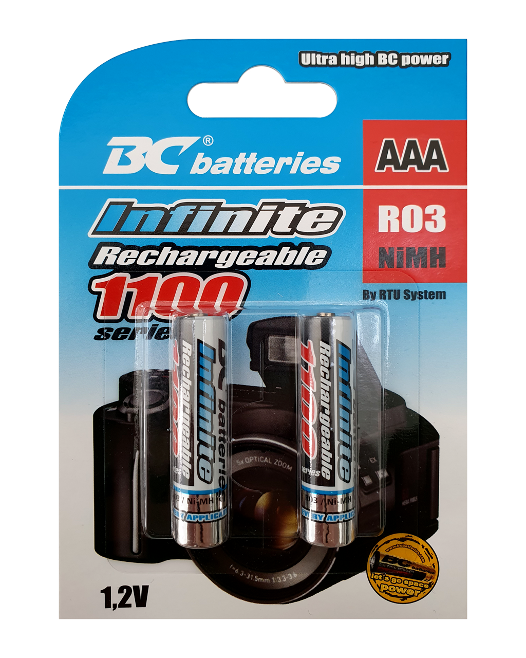 Újratölthető mikró AAA/R03 1100mA NiMH elem BC elem 1.2V 2 dB Újratölthető mikró AAA/R03 1100mA NiMH elem BC elem 1.2V 2 dB