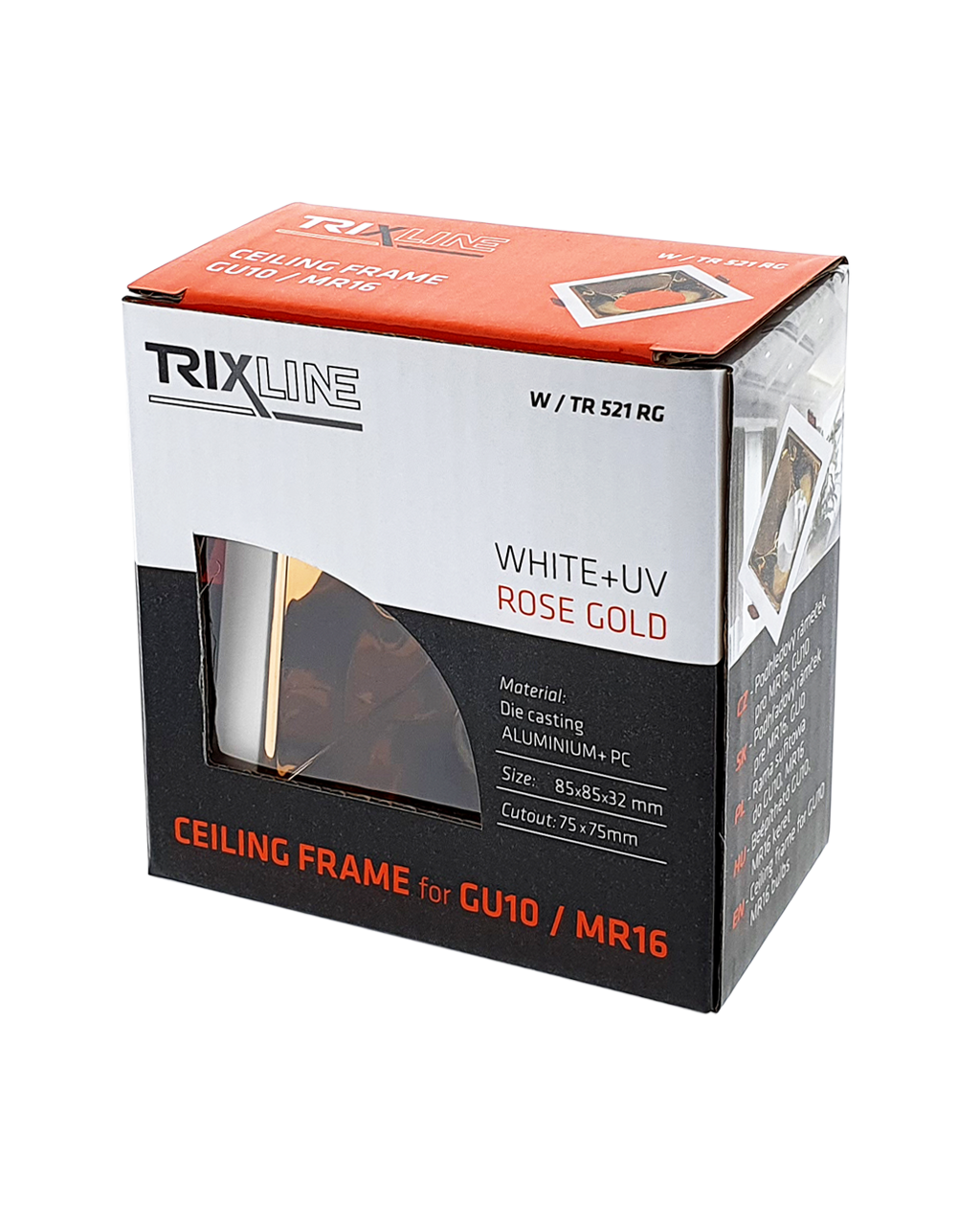 TR 521 MR16, GU10 TRIXLINE W/ RG-hez, négyzet alakú