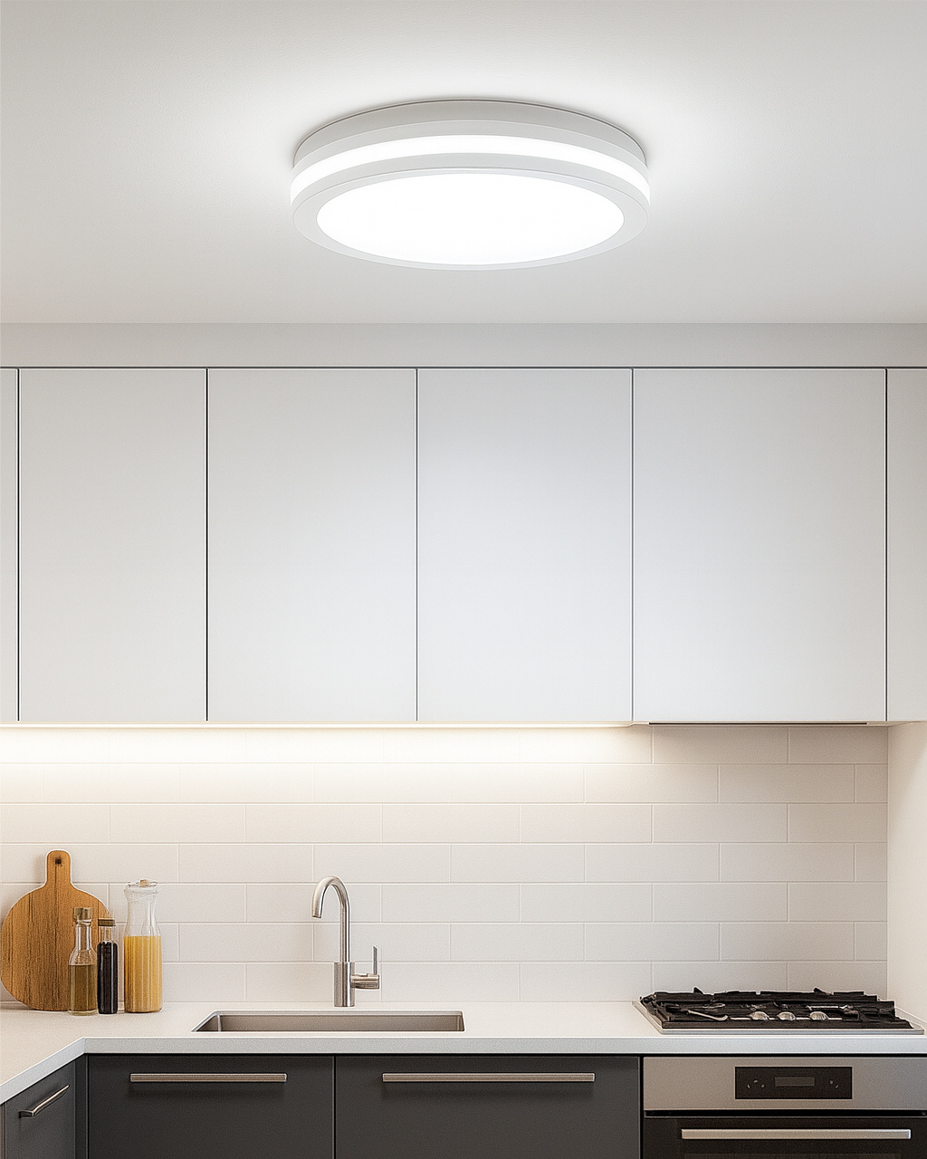 TR-201MS - 20W mennyezeti LED CCT lámpa mozgásérzékelővel 2050lm ø23x5.5cm Trixline - Image 2