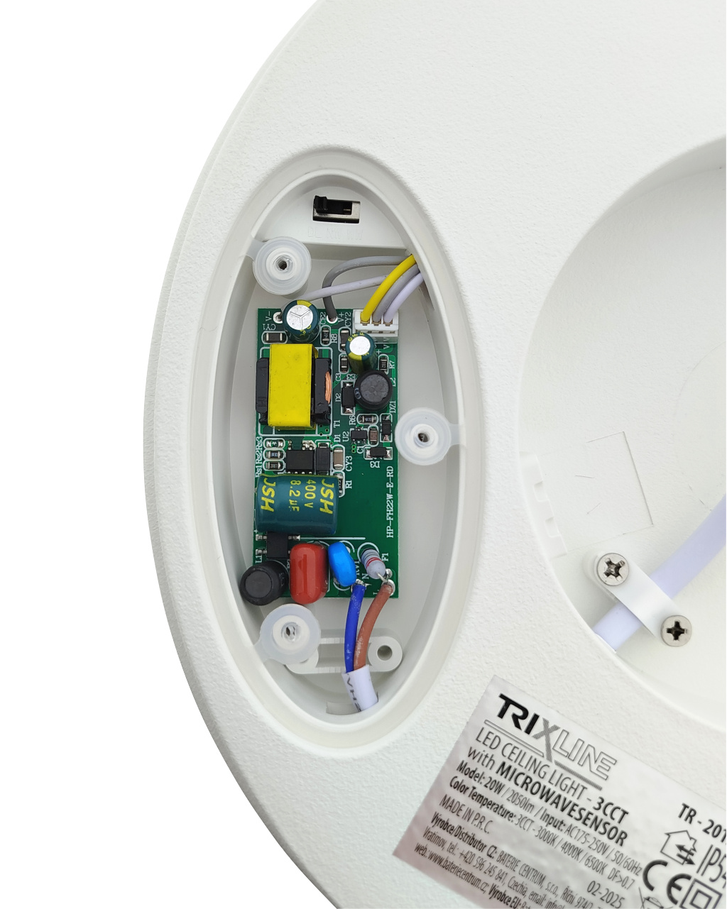 TR-201MS - 20W mennyezeti LED CCT lámpa mozgásérzékelővel 2050lm ø23x5.5cm Trixline - Image 5