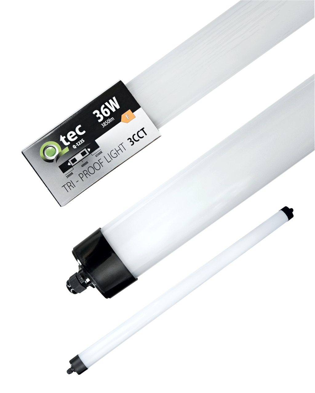 Q-123S TRI-PROOF LED 36W 3850lm 3CCT Qtec Q-123S TRI-PROOF LED 36W 3850lm 3CCT Qtec