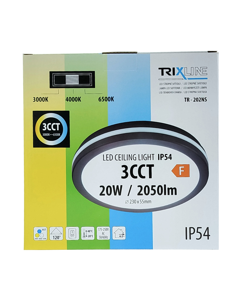 TR-202NS – 20W mennyezeti LED CCT lámpa 2050lm ø23×5.5cm Trixline TR-202NS – 20W mennyezeti LED CCT lámpa 2050lm ø23×5.5cm Trixline