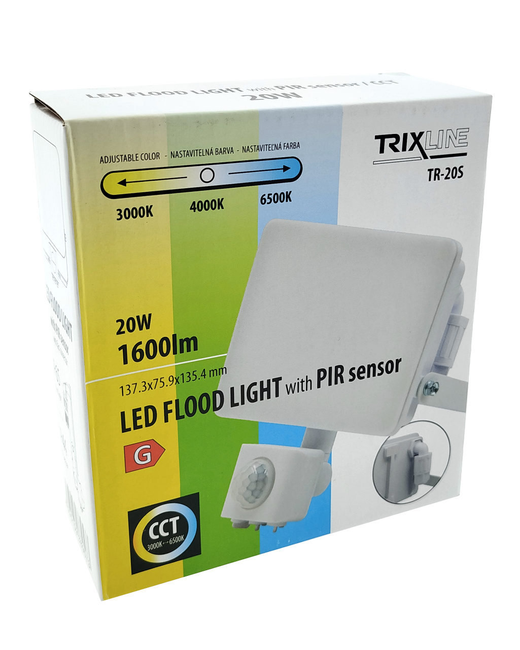 TR-20S reflektor érzékelővel LED WFLOOD 3CCT Trixline TR-20S reflektor érzékelővel LED WFLOOD 3CCT Trixline
