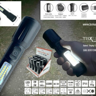 TR-128M 3W+2W TRIXLINE LED tölthető lámpa USB-C