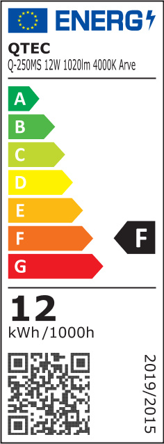 Q-250MS LED12W lámpa mozgásérzékelővel ARVE 1020lm 4000K ø25cm/kör alakú fehér QTEC Q-250MS LED12W lámpa mozgásérzékelővel ARVE 1020lm 4000K ø25cm/kör alakú fehér QTEC